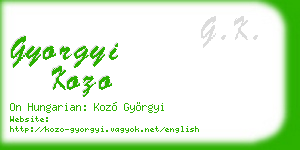 gyorgyi kozo business card